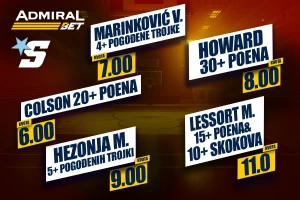 AdmiralBet specijali - Hauard 30+ i neverovatna kvota od 8.00!